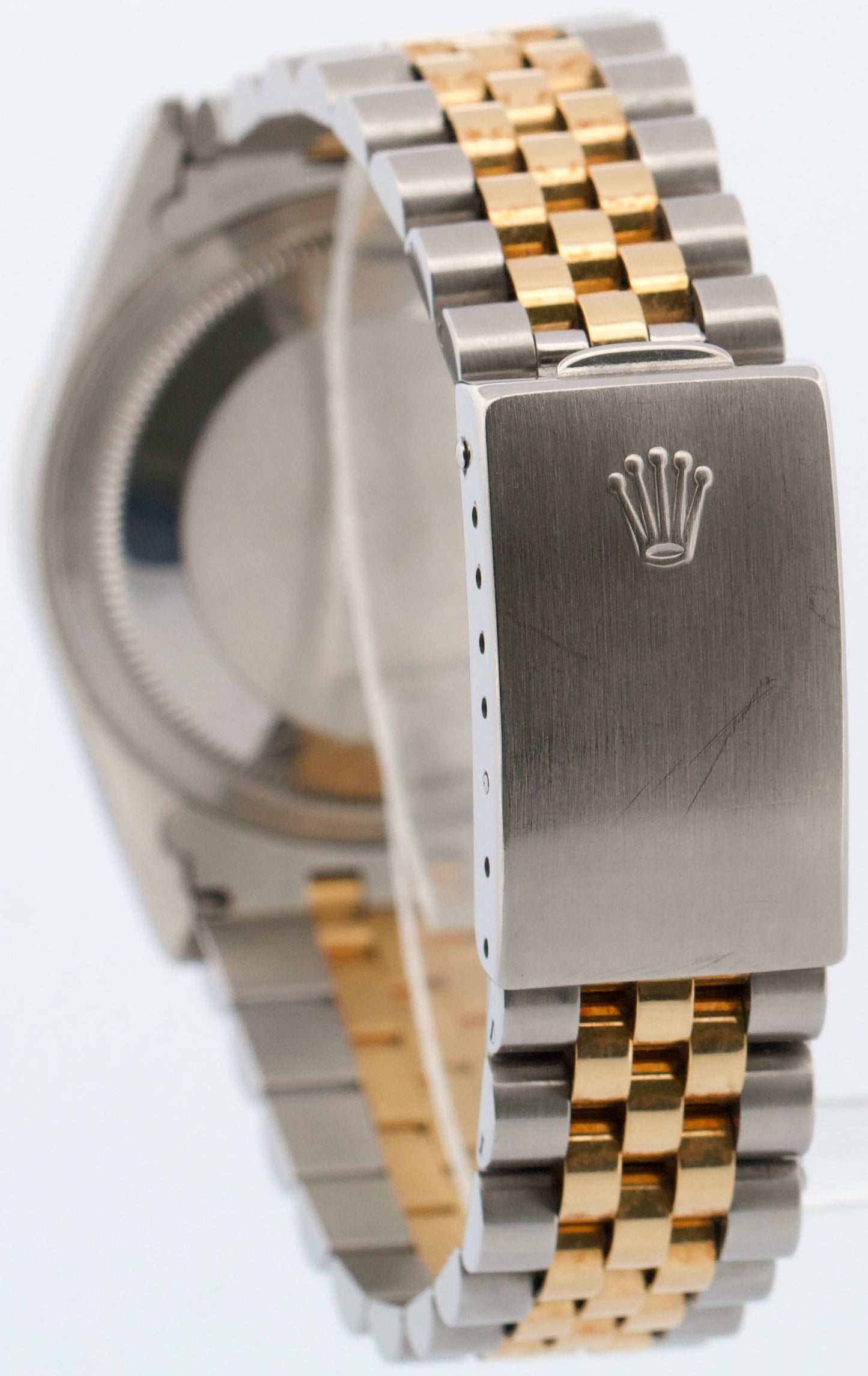 Rolex DateJust 36mm FACTORY BLUE VIGNETTE DIAMOND 18K Gold Steel JUBILEE 16233