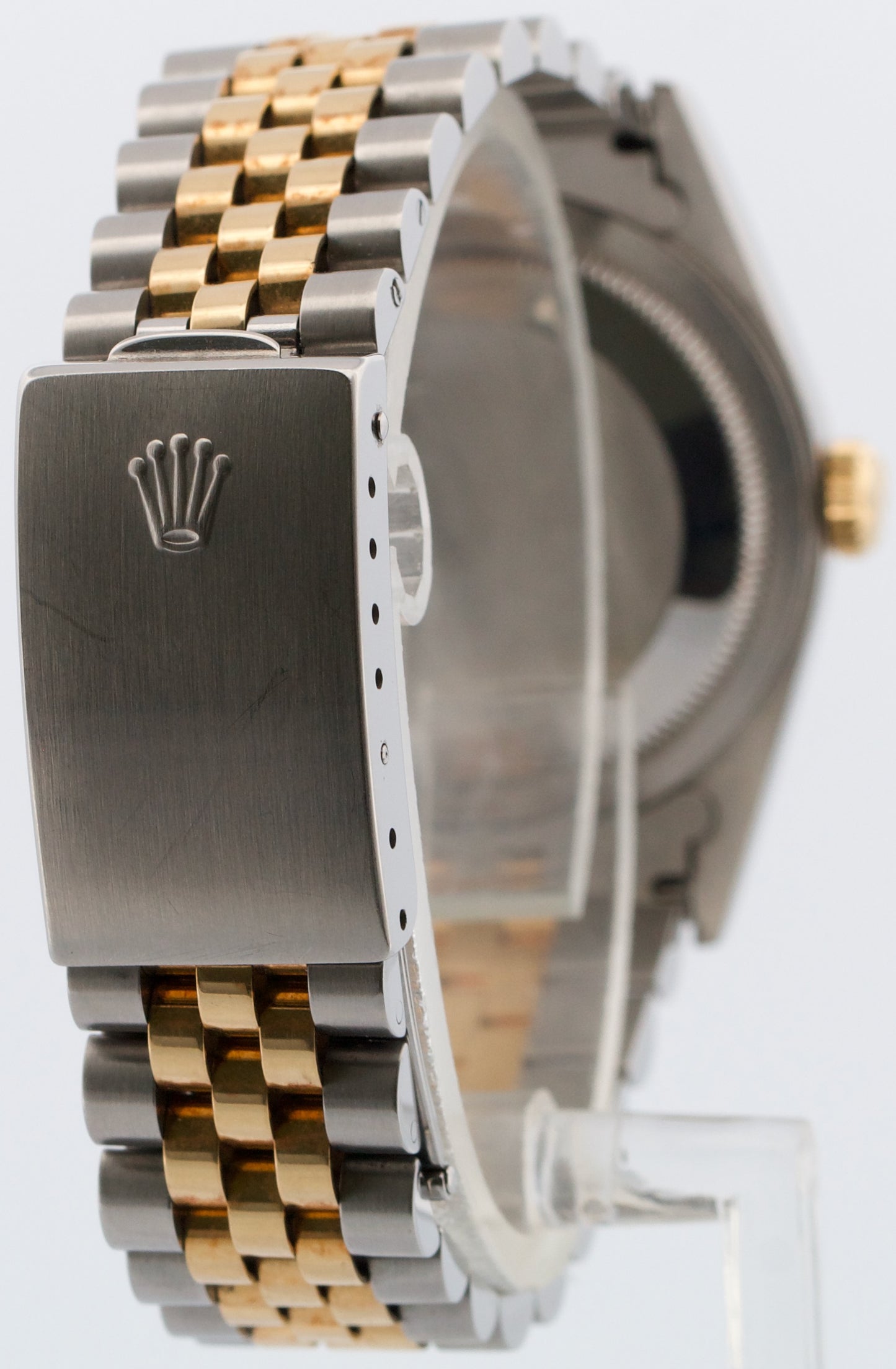 Rolex DateJust 36mm FACTORY BLUE VIGNETTE DIAMOND 18K Gold Steel JUBILEE 16233