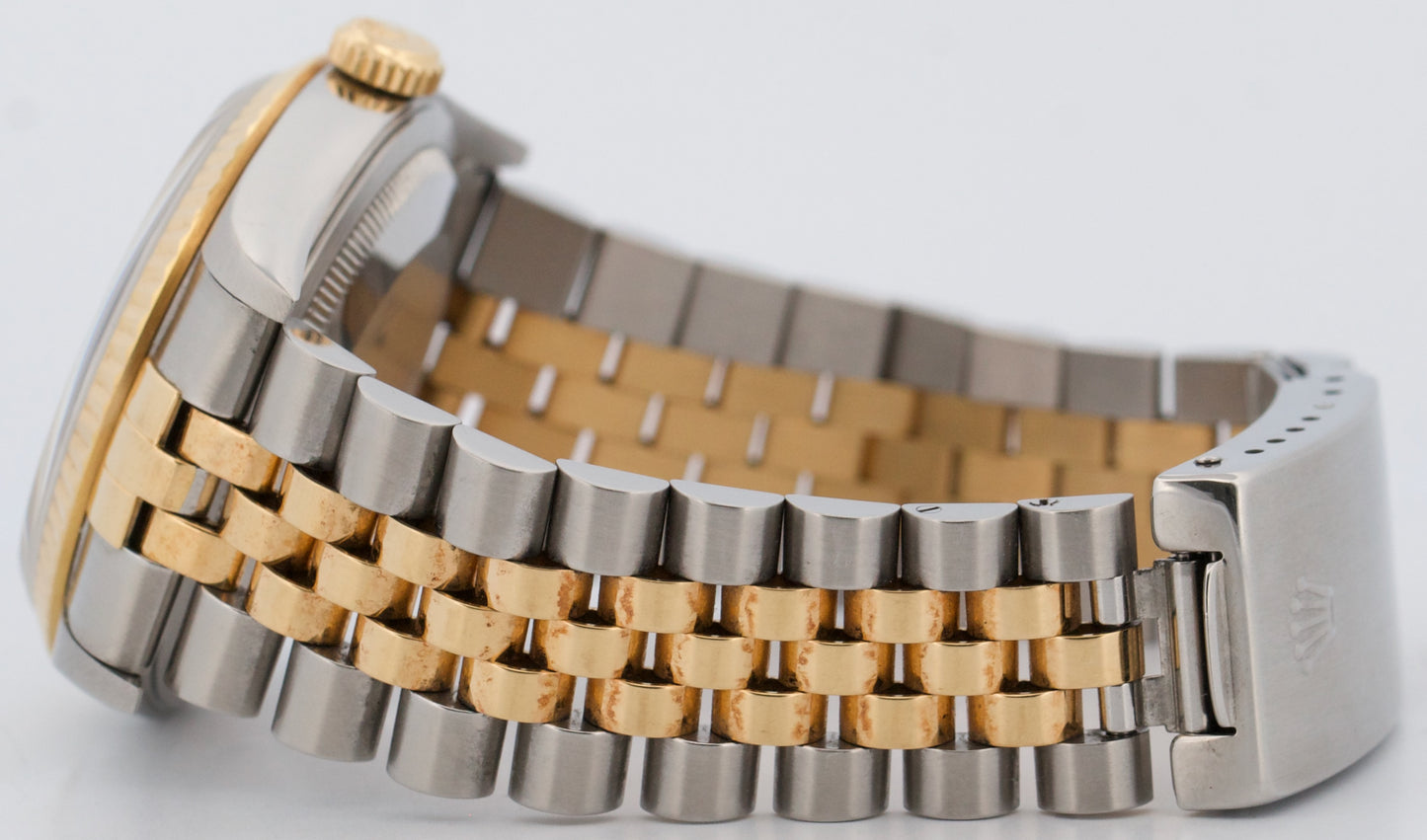 Rolex DateJust 36mm FACTORY BLUE VIGNETTE DIAMOND 18K Gold Steel JUBILEE 16233