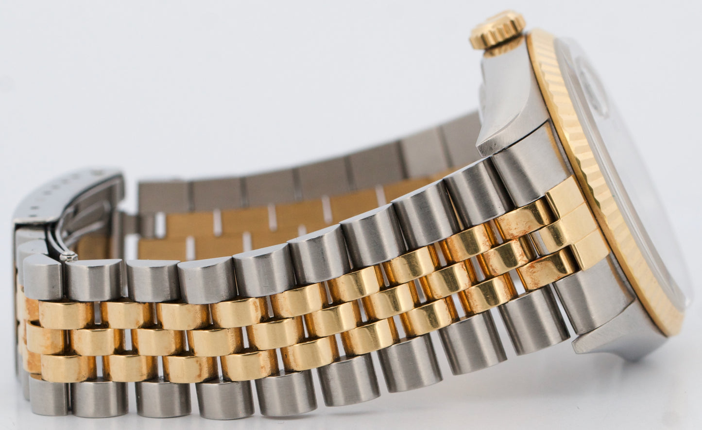 Rolex DateJust 36mm FACTORY BLUE VIGNETTE DIAMOND 18K Gold Steel JUBILEE 16233