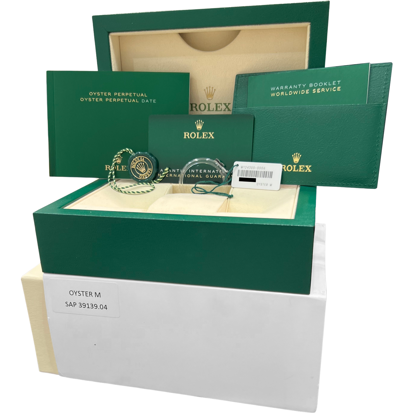 NEW FULLY STICKERED PAPERS Rolex Oyster Perpetual 41 TURQUOISE BLUE 41mm 124300