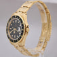 UNPOLISHED Rolex GMT-Master II Black 18K Yellow Gold Oyster Date 40mm 16718 BOX