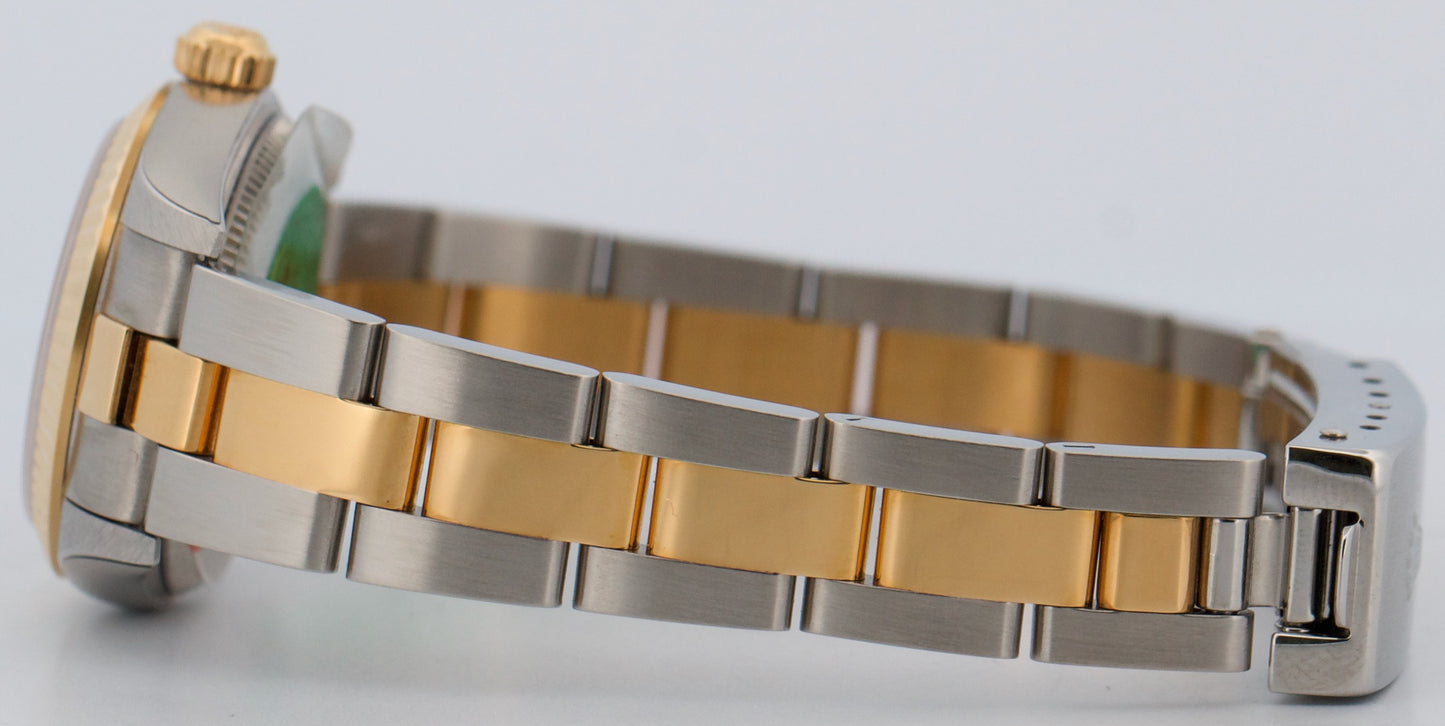 NOS STICKERED PAPERS Rolex Oyster Perpetual 24mm FACTORY BLACK DIAMOND 76193 BOX