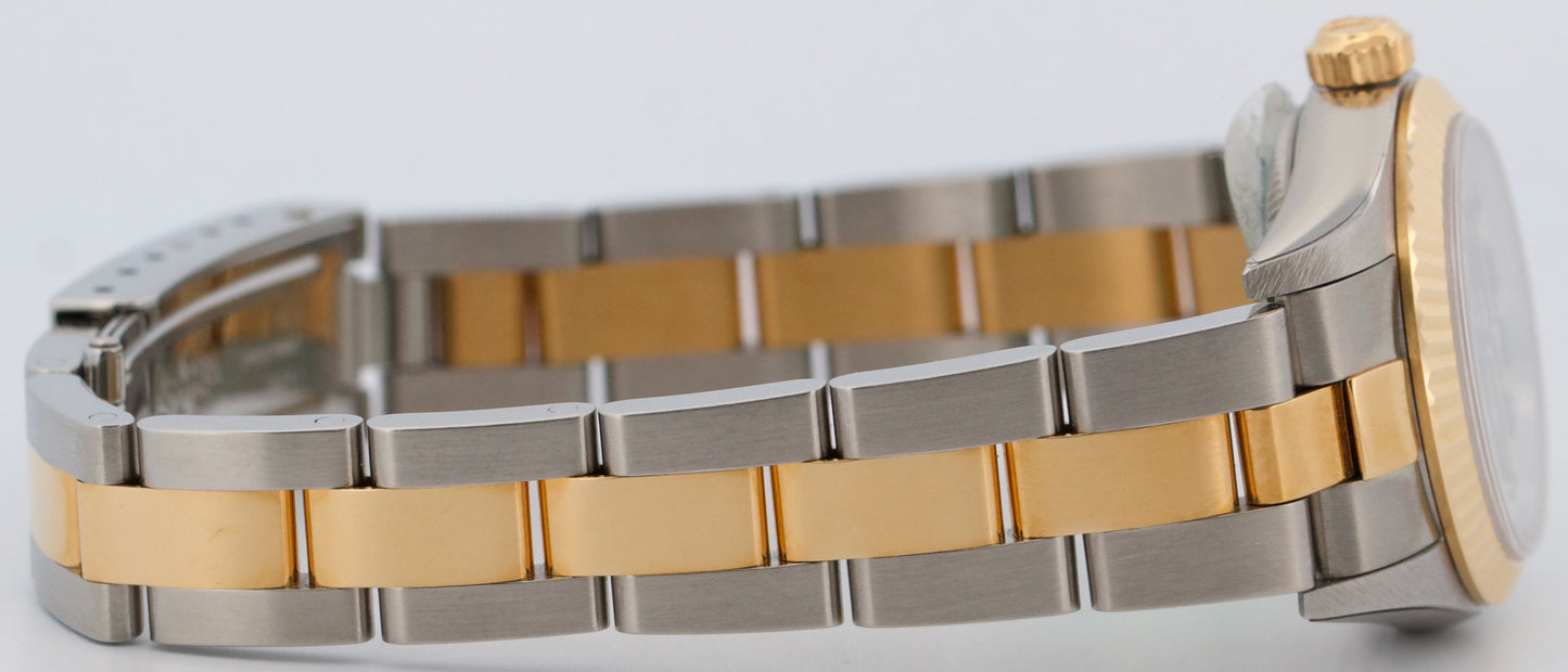 NOS STICKERED PAPERS Rolex Oyster Perpetual 24mm FACTORY BLACK DIAMOND 76193 BOX