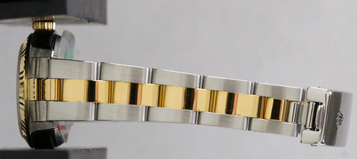 NOS STICKERED PAPERS Rolex Oyster Perpetual 24mm FACTORY BLACK DIAMOND 76193 BOX