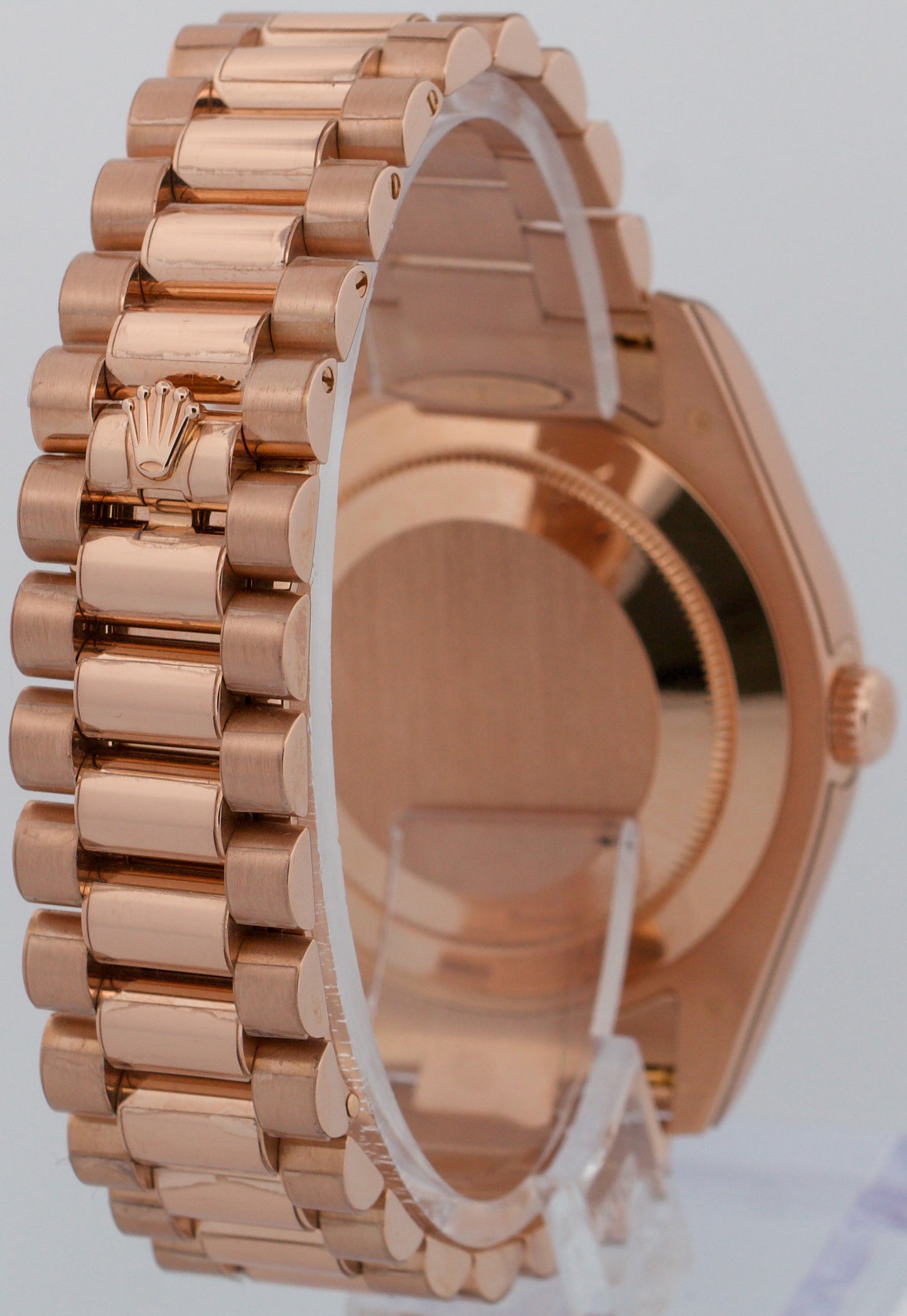 Rolex Day-Date II 41mm President Brown CHOCOLATE WAVE 18K Rose Gold 218235 BOX