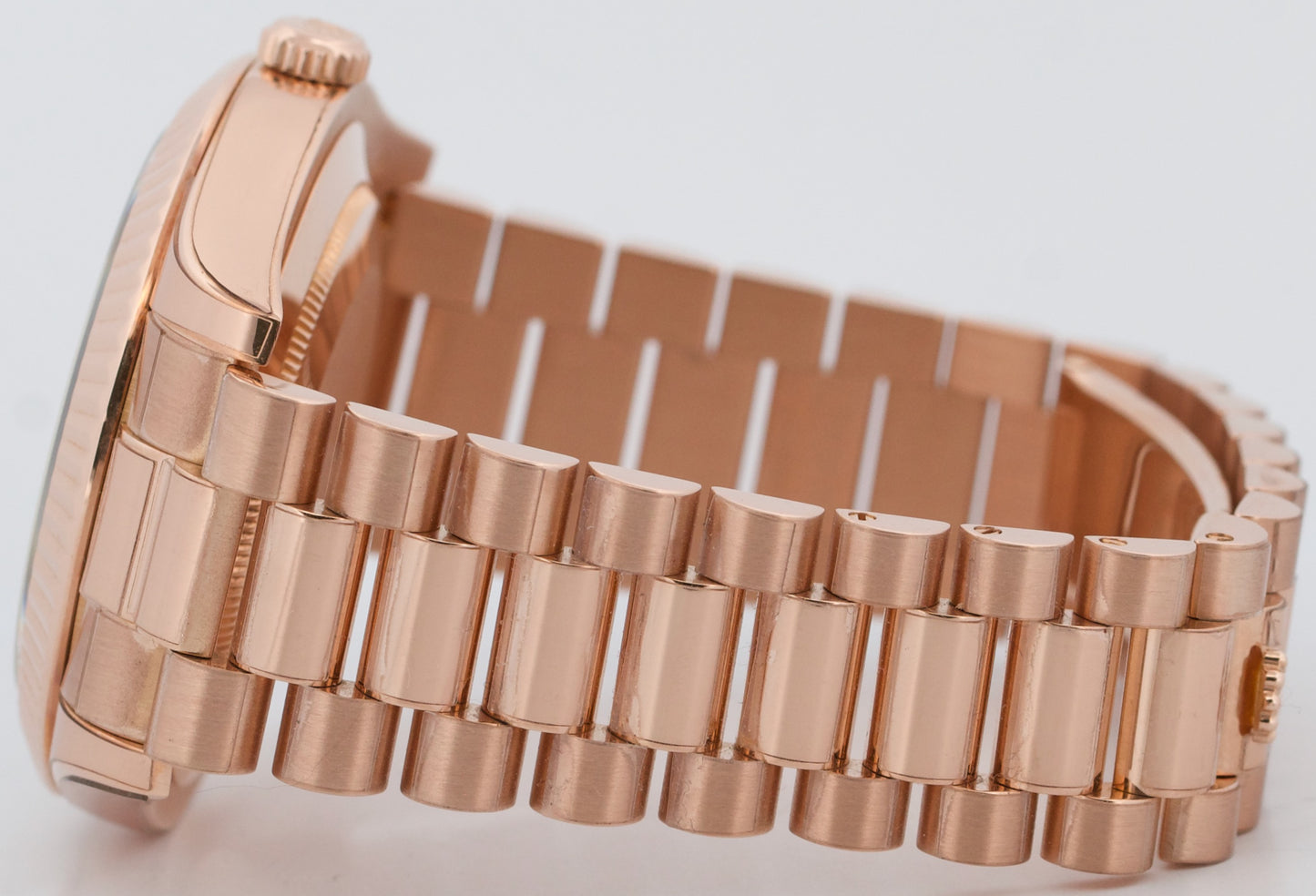 Rolex Day-Date II 41mm President Brown CHOCOLATE WAVE 18K Rose Gold 218235 BOX