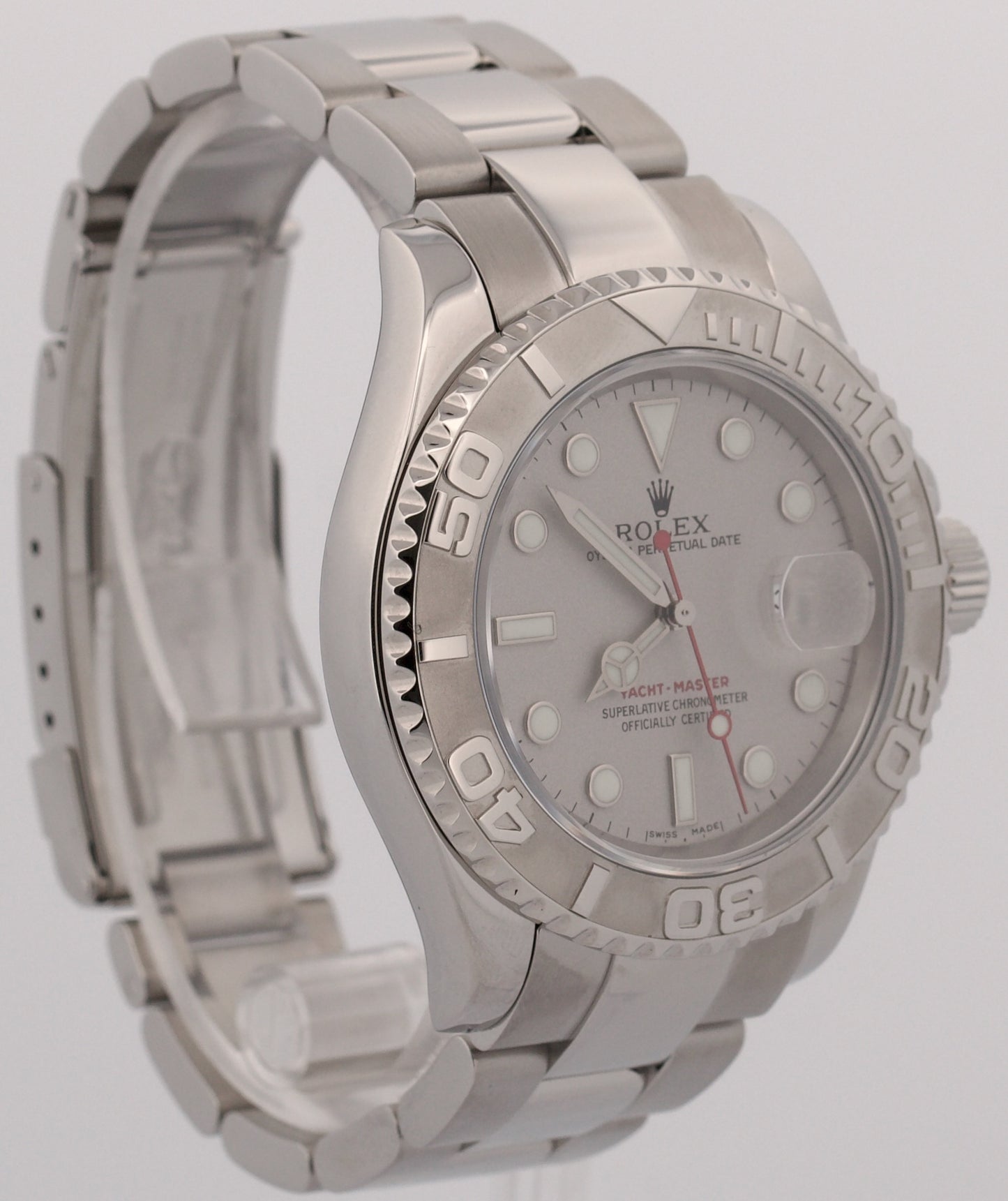Rolex Yacht-Master PLATINUM Stainless Steel 40mm Oyster Date YM1 Watch 16622