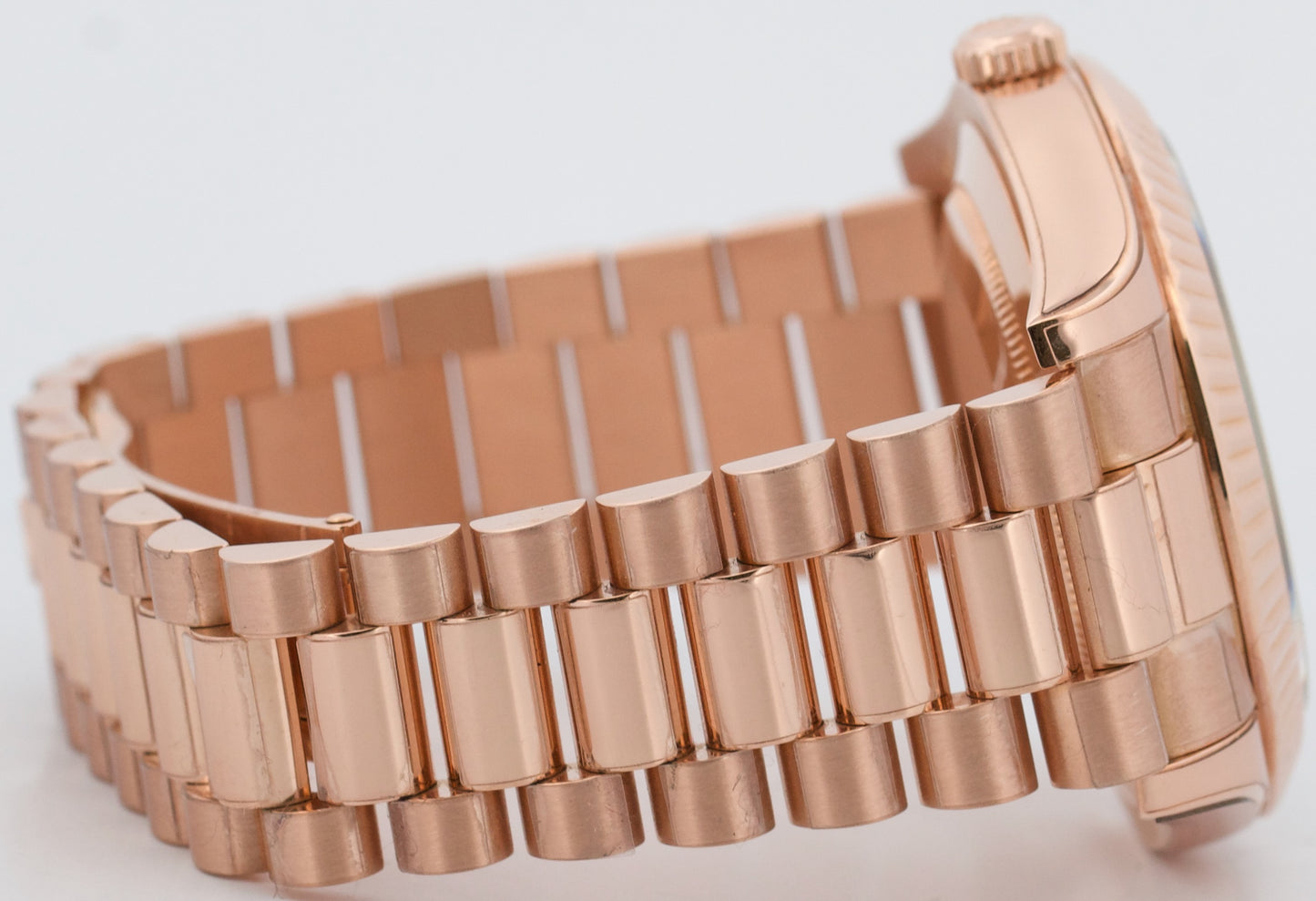 Rolex Day-Date II 41mm President Brown CHOCOLATE WAVE 18K Rose Gold 218235 BOX