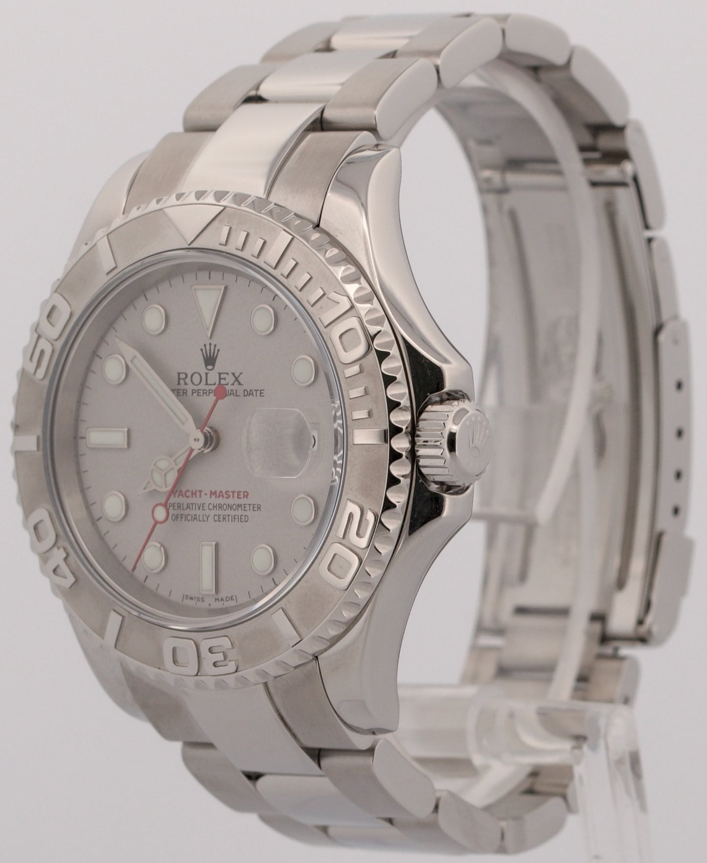 Rolex Yacht-Master PLATINUM Stainless Steel 40mm Oyster Date YM1 Watch 16622