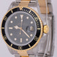 1987 Rolex Submariner Date Black Two-Tone 18K Yellow Gold Steel 40mm 16803 Watch