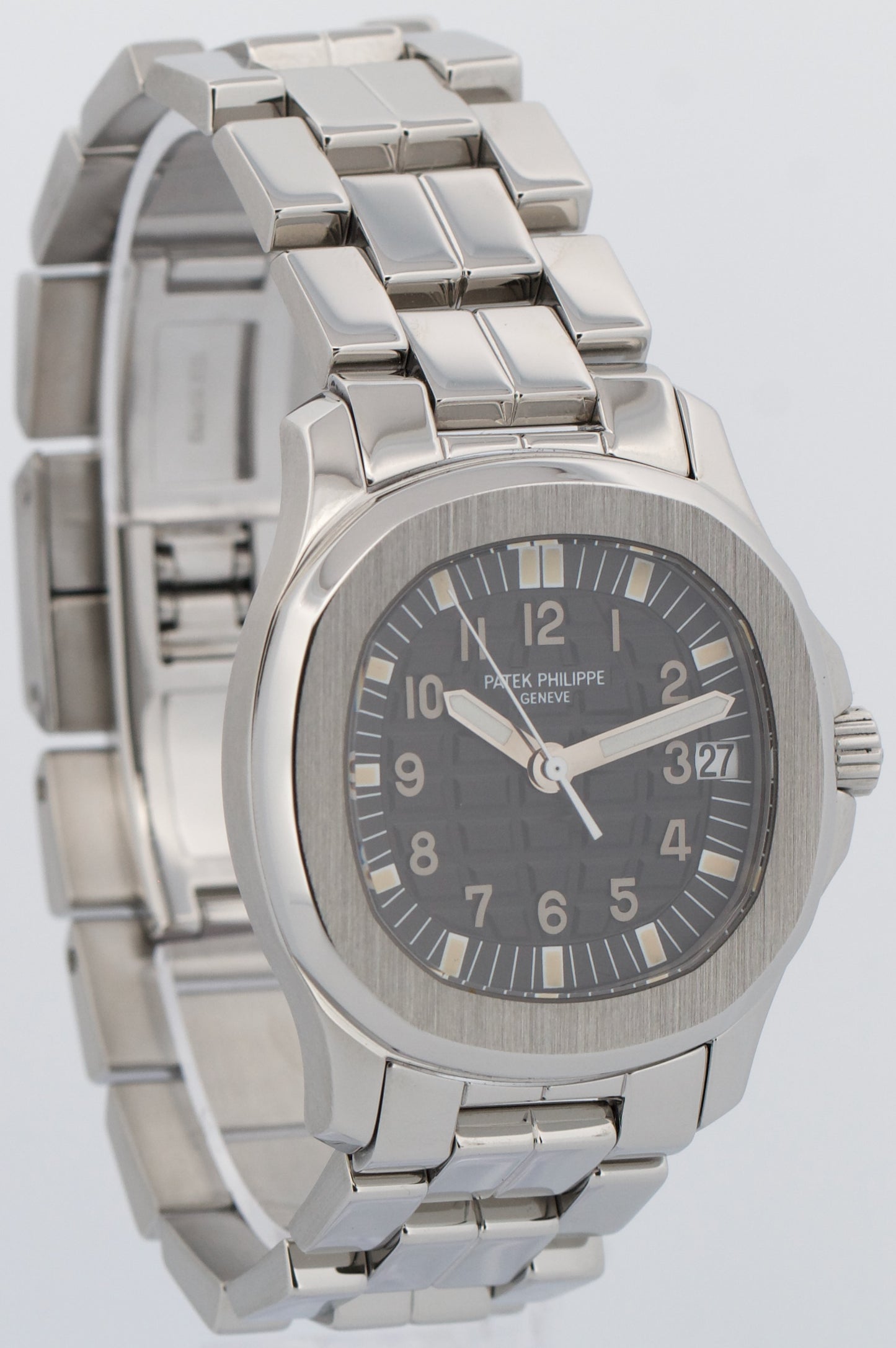 PAPERS Patek Philippe Aquanaut 36mm BLACK Steel Automatic Rubber 5066/1A-001 BOX