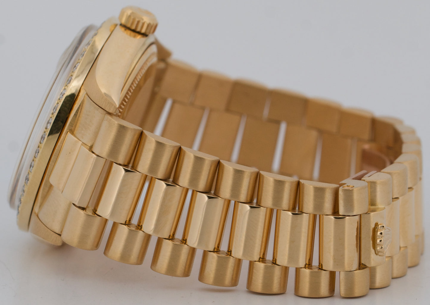 Rolex Day-Date President CHAMPAGNE 36mm DIAMOND BEZEL 18K Yellow Gold Watch 1803