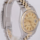 Rolex DateJust 36mm CHAMPAGNE Two-Tone 14K Yellow Gold Stainless Watch 16013