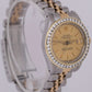 Ladies Rolex DateJust DIAMOND Two-Tone 18K Gold Steel Champagne 26mm Watch 69173