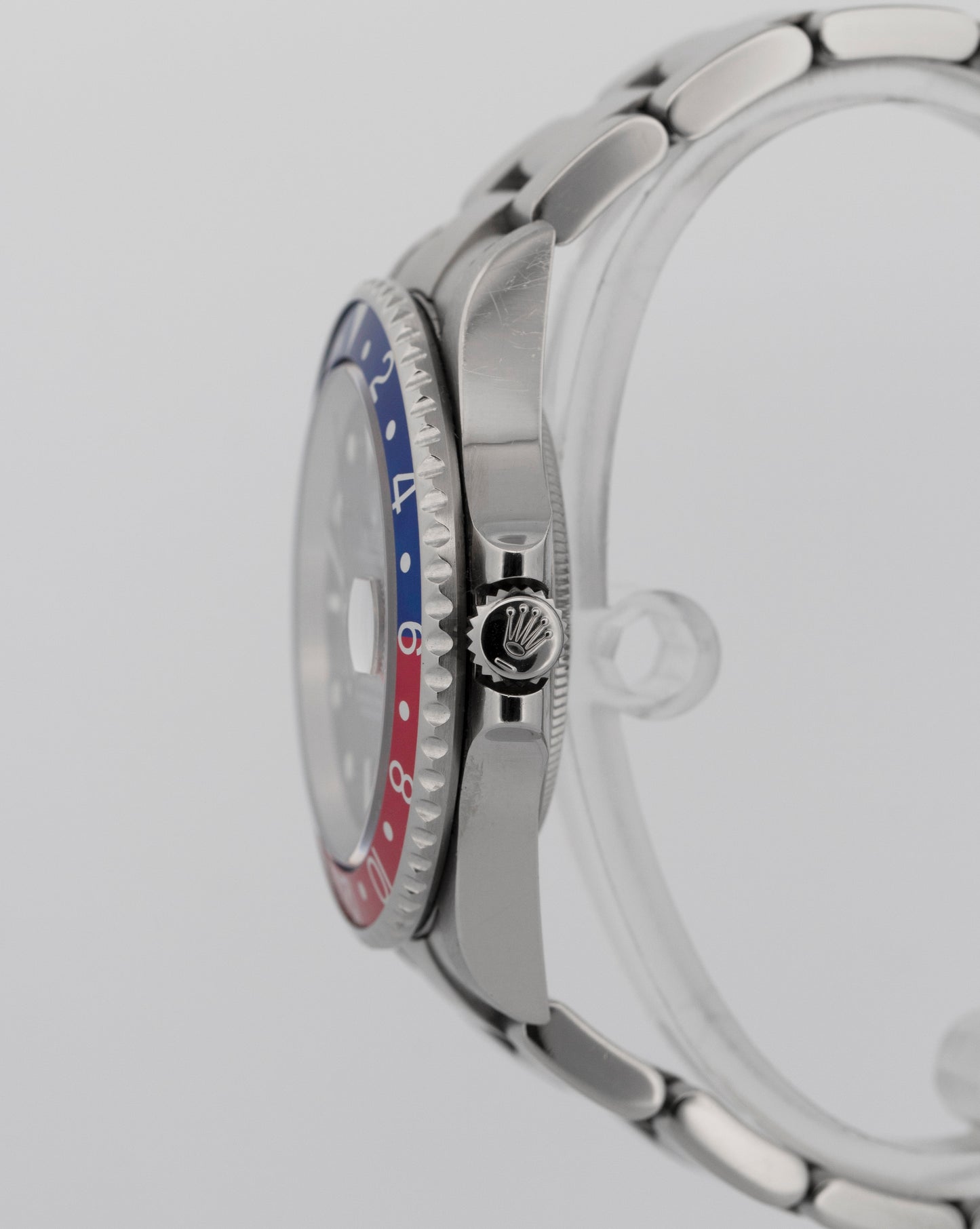 2005 PAPERS Rolex GMT-Master II PEPSI Red Blue Steel 40mm 16710 Watch BOX