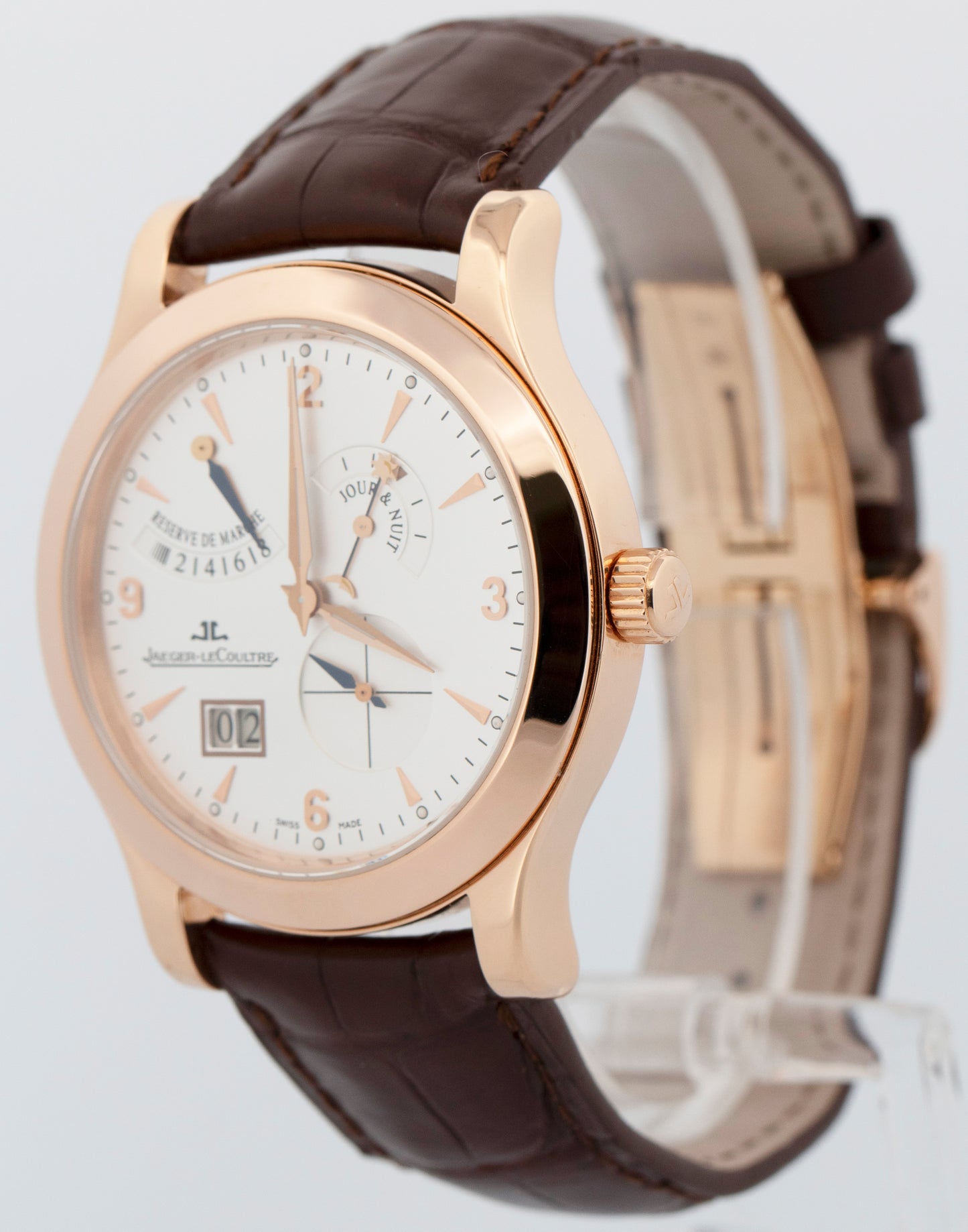 Jaeger-LeCoultre Master Eight Day 18K Rose Gold 41.5mm 146.2.17 / Q1602420 Watch