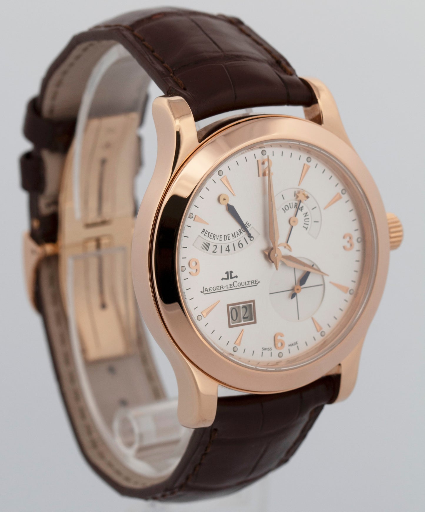 Jaeger-LeCoultre Master Eight Day 18K Rose Gold 41.5mm 146.2.17 / Q1602420 Watch