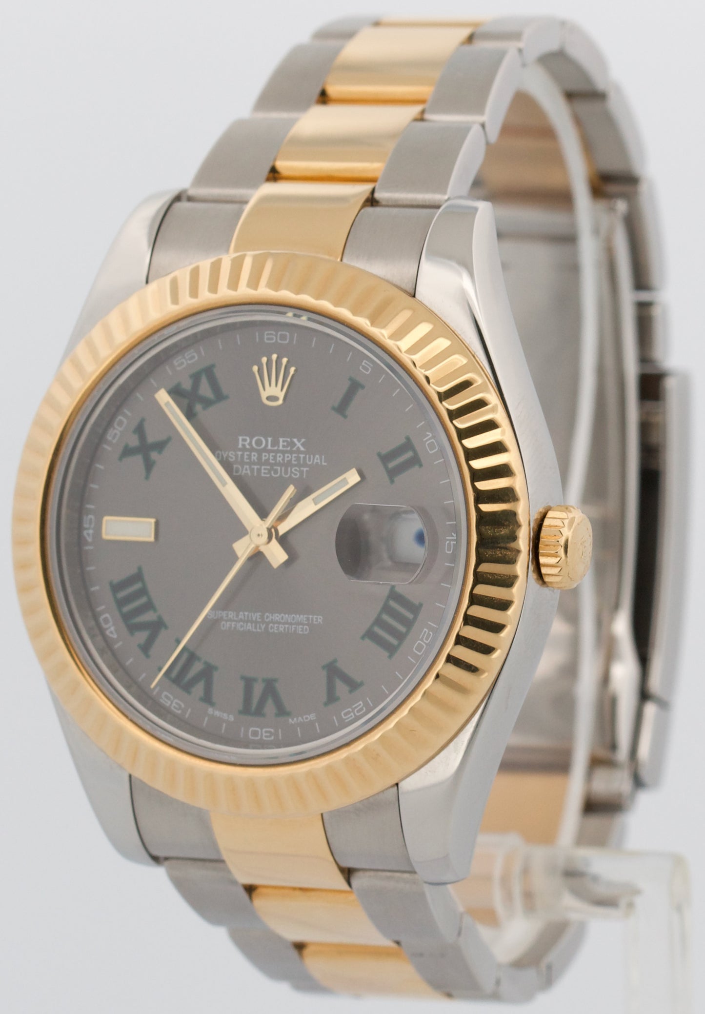 Rolex Datejust II WIMBLEDON Rhodium Roman 18K Gold Steel OYSTER 41mm 116333