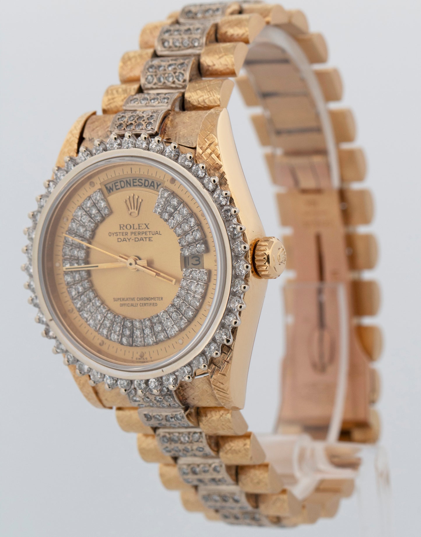 Rolex Day-Date President DIAMOND CHAMPAGNE 18K Yellow Gold 36mm 18038 Watch