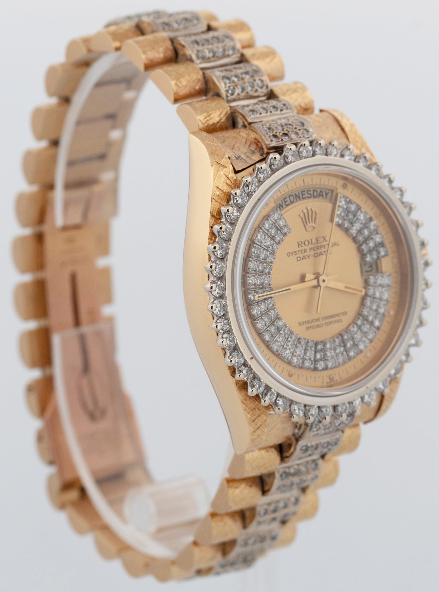 Rolex Day-Date President DIAMOND CHAMPAGNE 18K Yellow Gold 36mm 18038 Watch