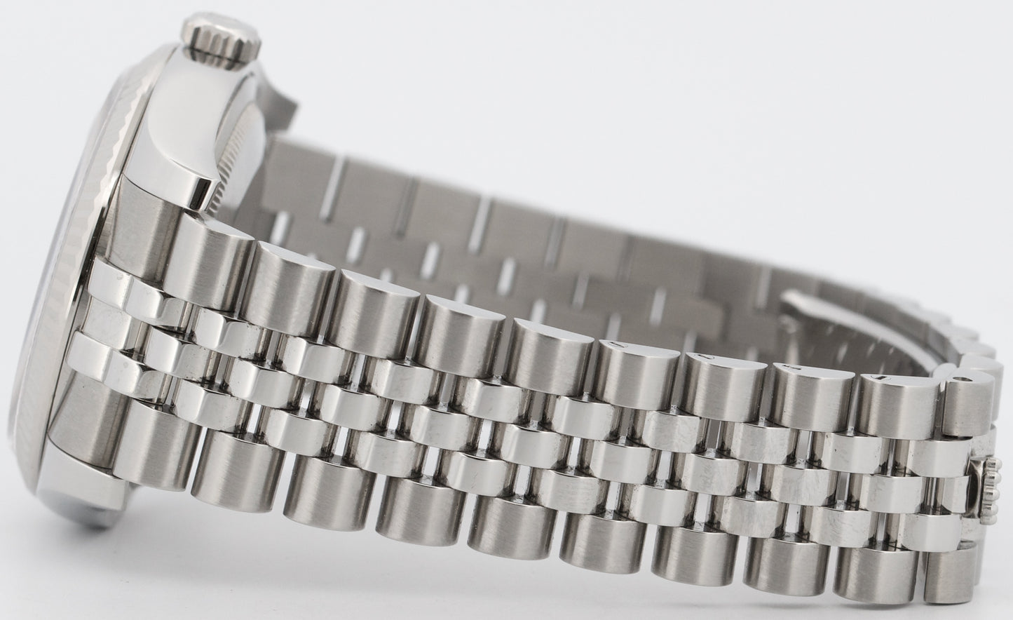 UNPOLISHED PAPERS Rolex DateJust 36mm WHITE ROMAN Steel JUBILEE 18K 116234 BOX