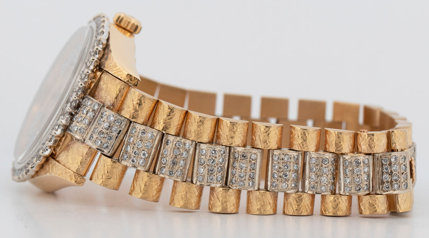 Rolex Day-Date President DIAMOND CHAMPAGNE 18K Yellow Gold 36mm 18038 Watch
