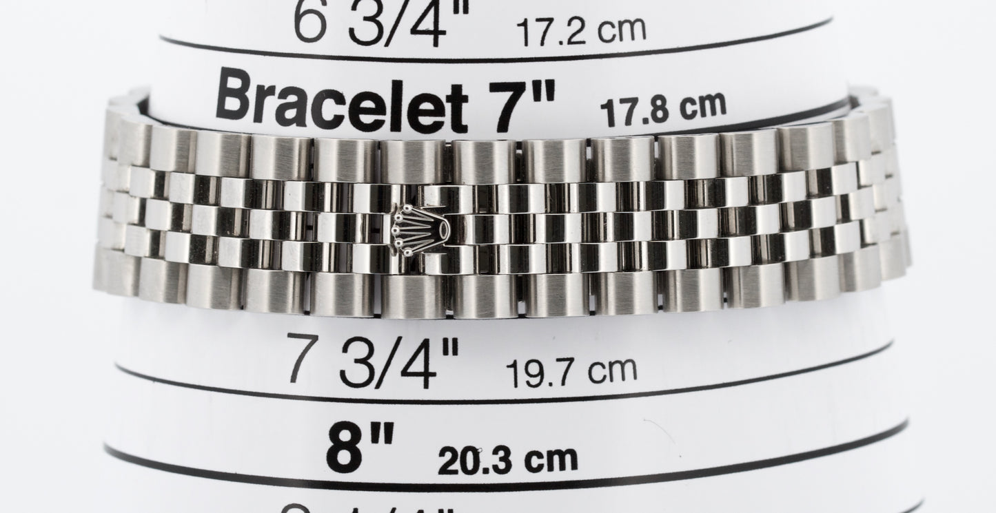 UNPOLISHED PAPERS Rolex DateJust 36mm WHITE ROMAN Steel JUBILEE 18K 116234 BOX