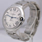 PAPERS Cartier Ballon Bleu Steel SILVER GUILLOCHE 42mm 3765 W6901224 Watch B+P