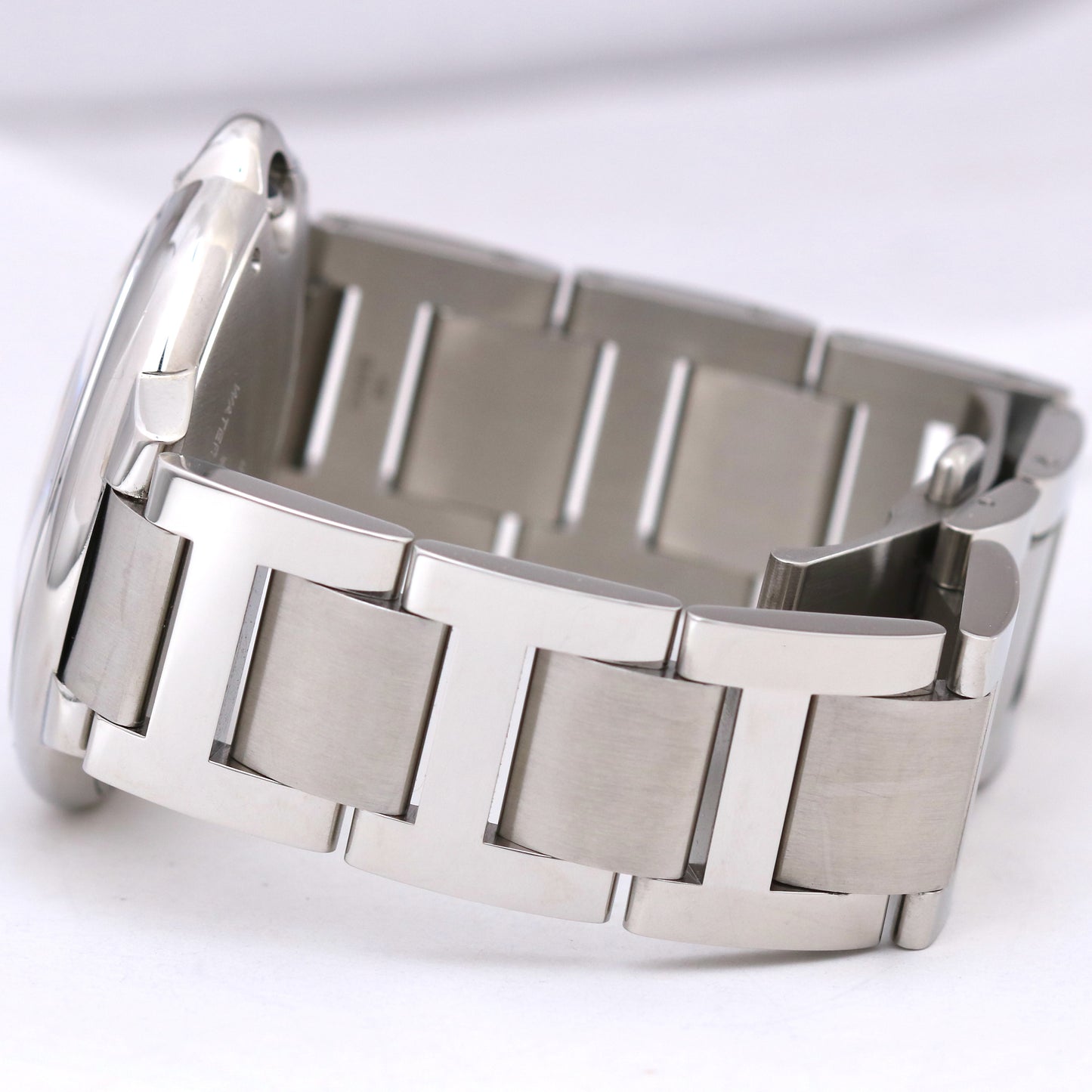PAPERS Cartier Ballon Bleu Steel SILVER GUILLOCHE 42mm 3765 W6901224 Watch B+P