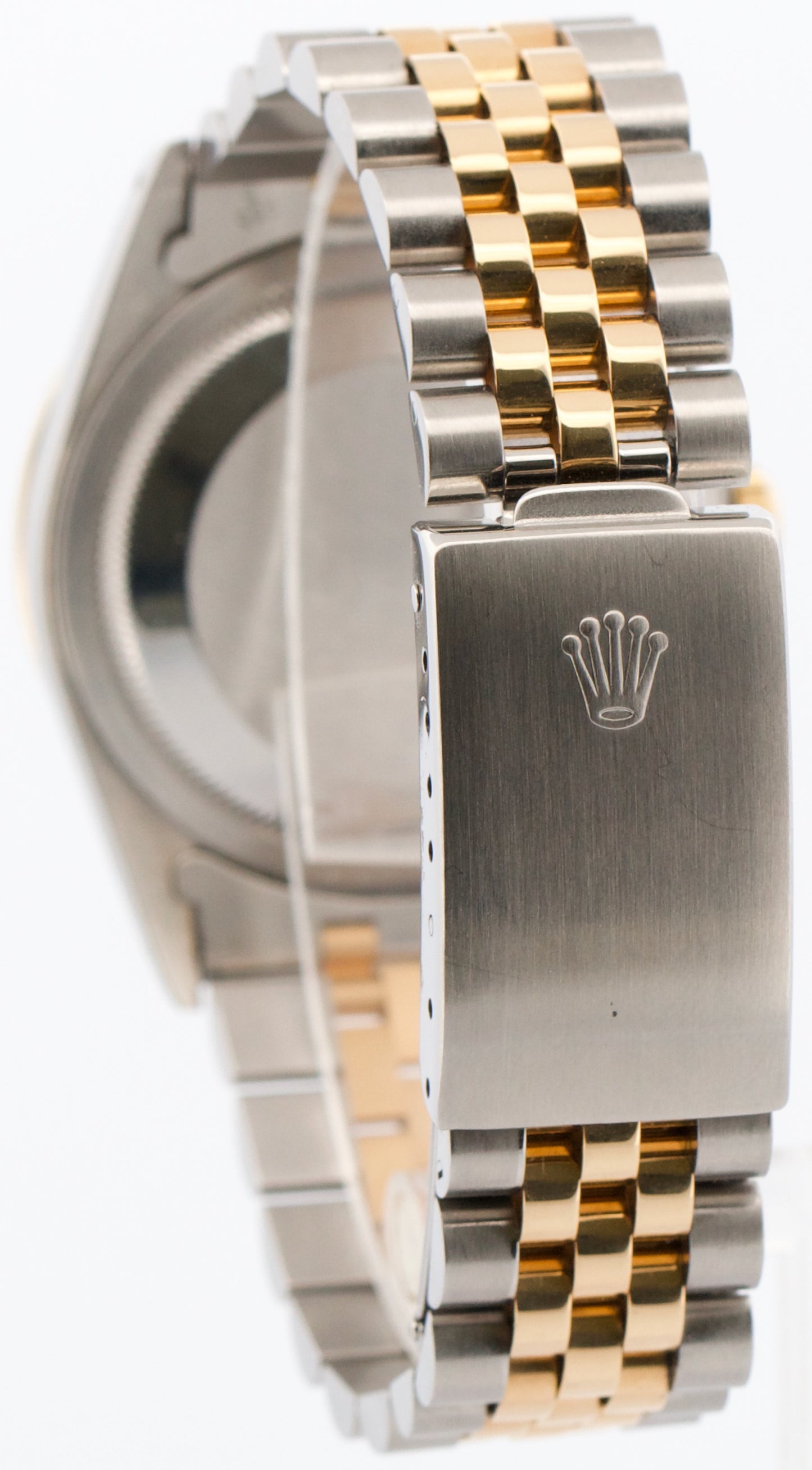 Rolex DateJust 36mm CHAMPAGNE DIAMOND 18K Yellow Gold Steel JUBILEE 16233 Watch