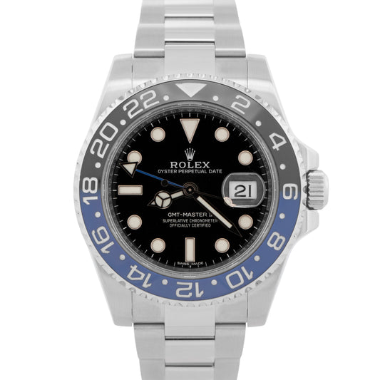 Rolex GMT-Master II Batman BLACK Stainless Steel 40mm 116710 BLNR Watch