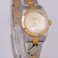 NOS STICKERED PAPERS Rolex Oyster Perpetual CHAMPAGNE 18K DOMINO 24mm 76183 B+P