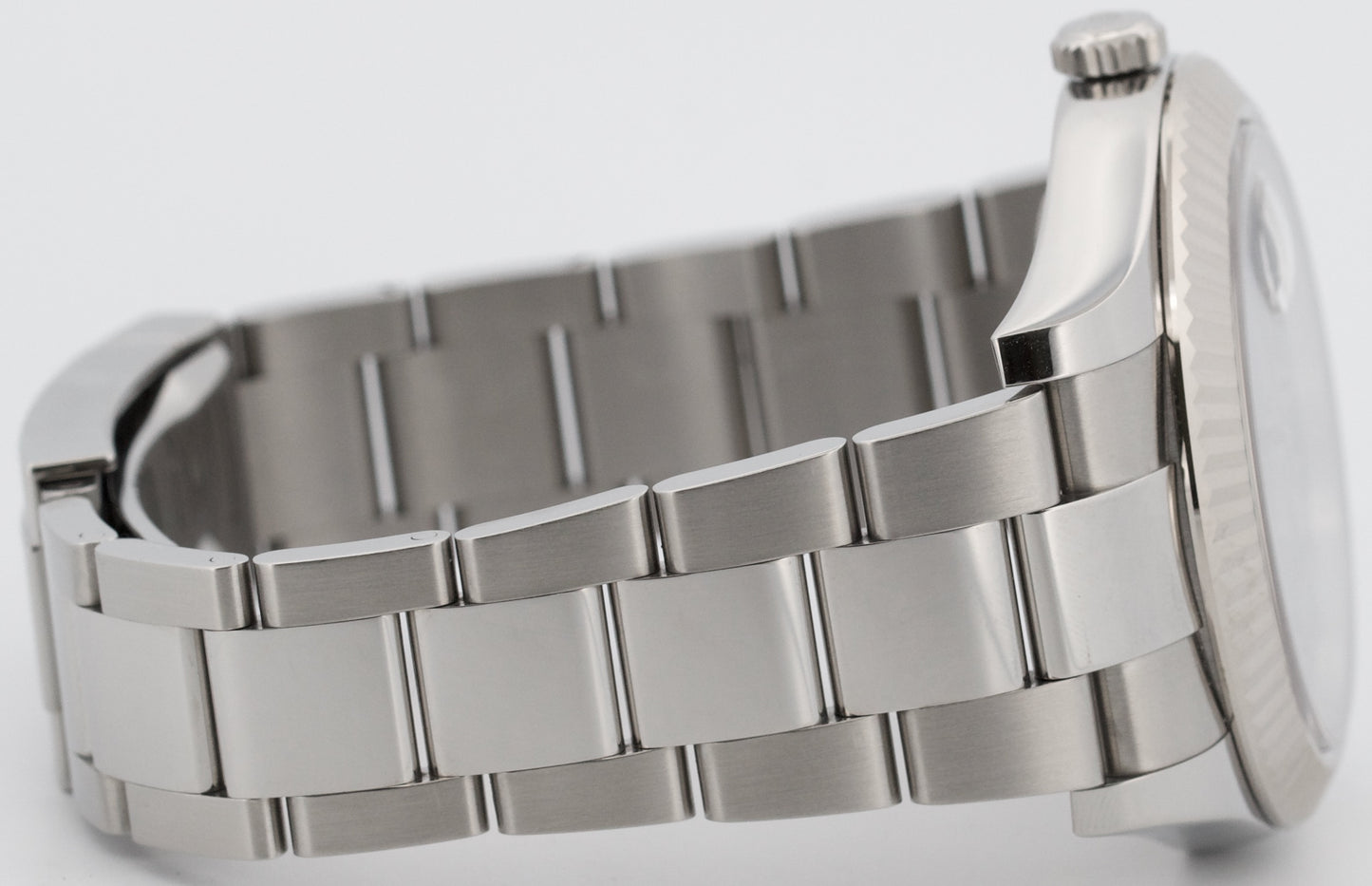 UNPOLISHED PAPERS Rolex DateJust II AZZURRO BLUE ROMAN 41mm 18K Steel 116334 BOX