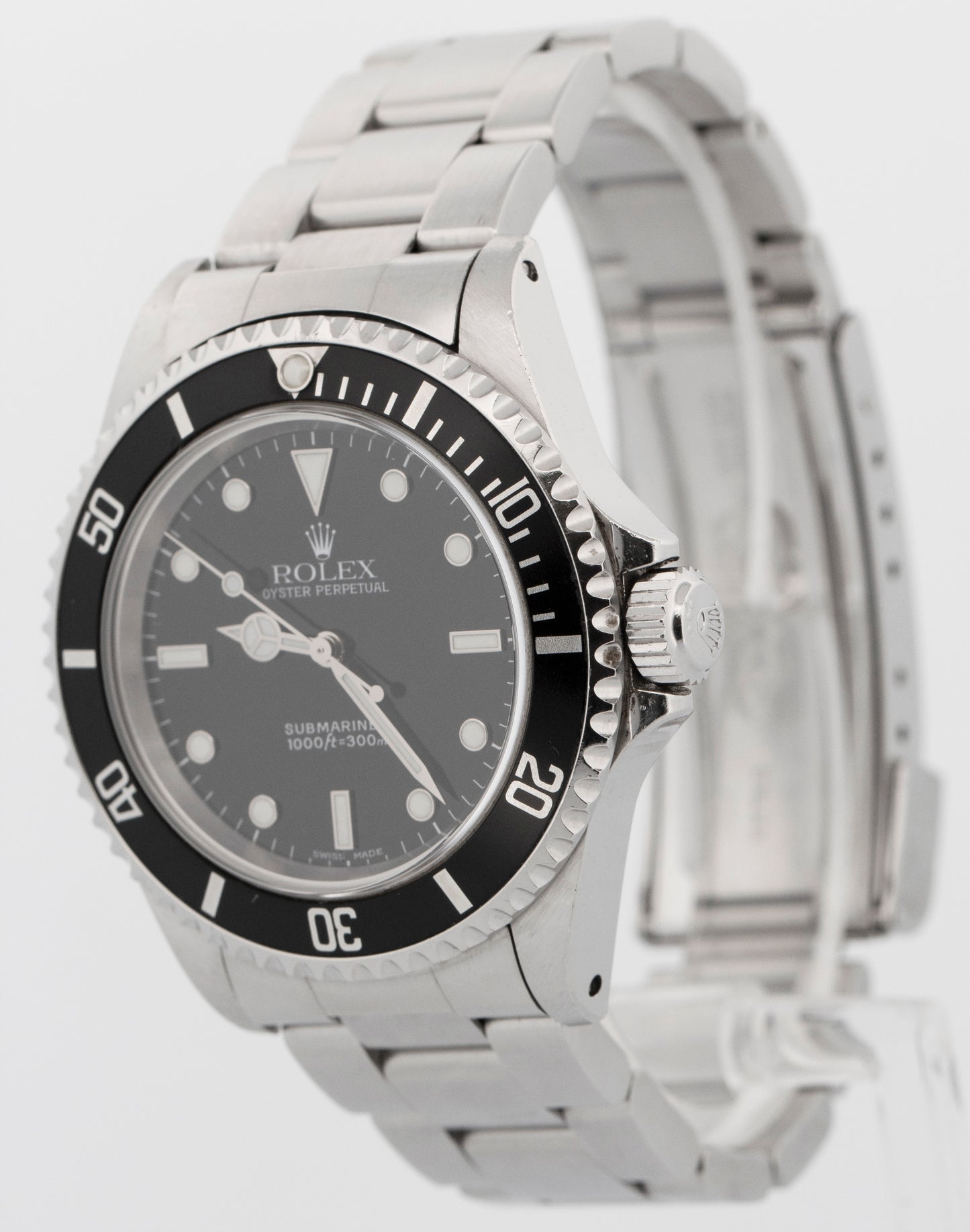 UNPOLISHED Rolex No-Date Submariner BLACK Stainless Steel 40mm 14060M Watch