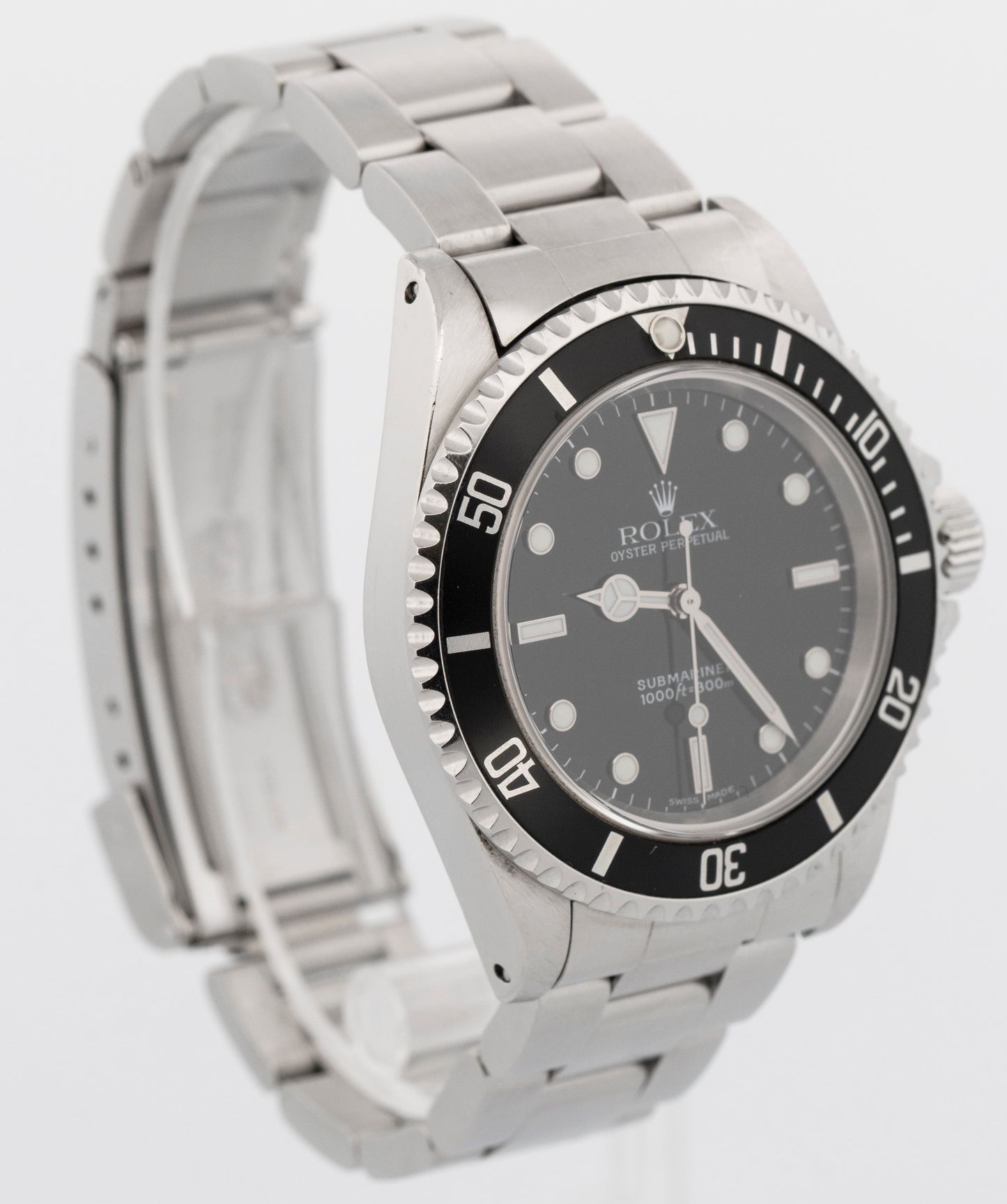 UNPOLISHED Rolex No-Date Submariner BLACK Stainless Steel 40mm 14060M Watch