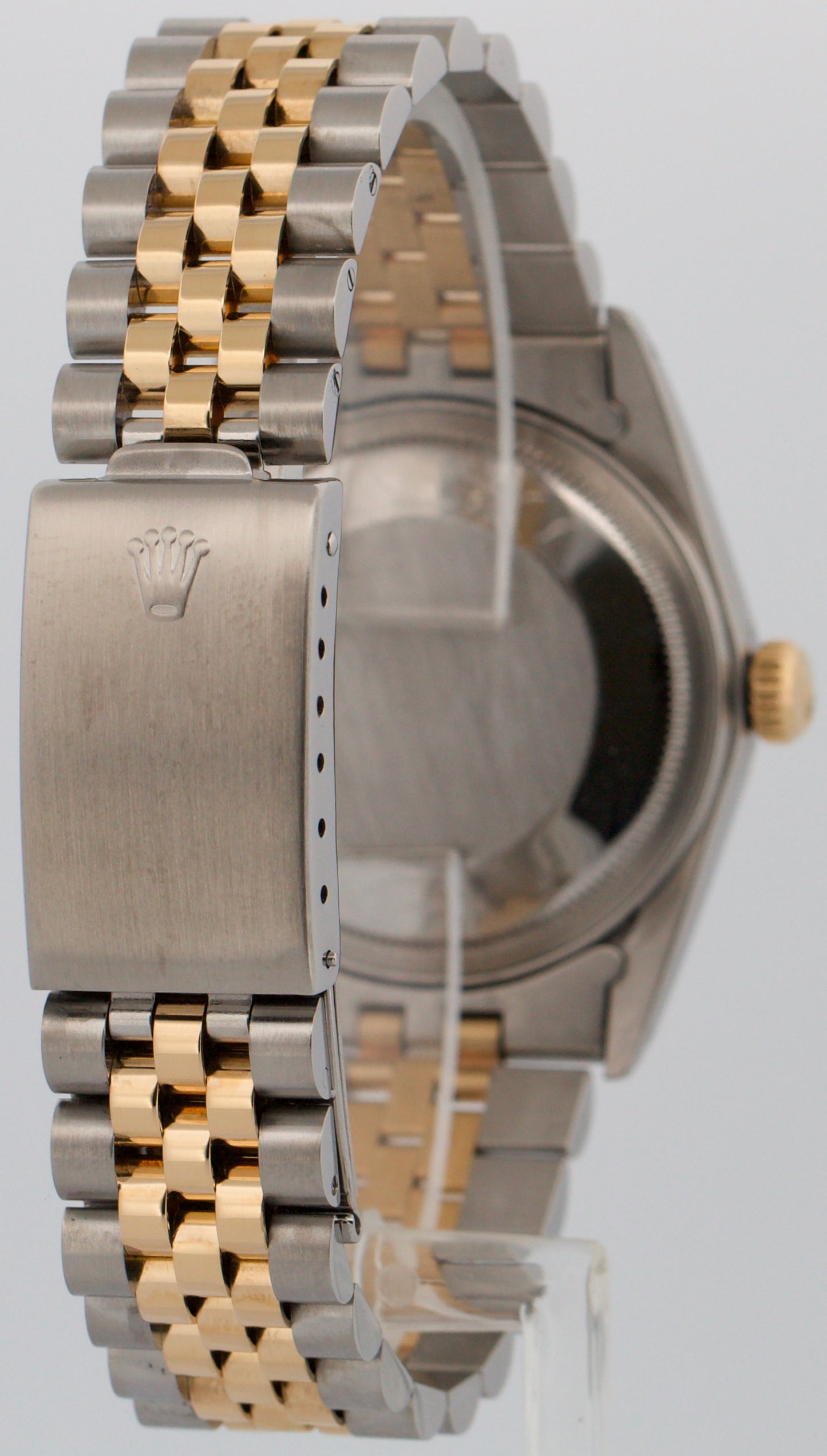 Rolex DateJust 36mm AQUA DIAMOND Blue Green 18K Gold JUBILEE Steel Watch 16013