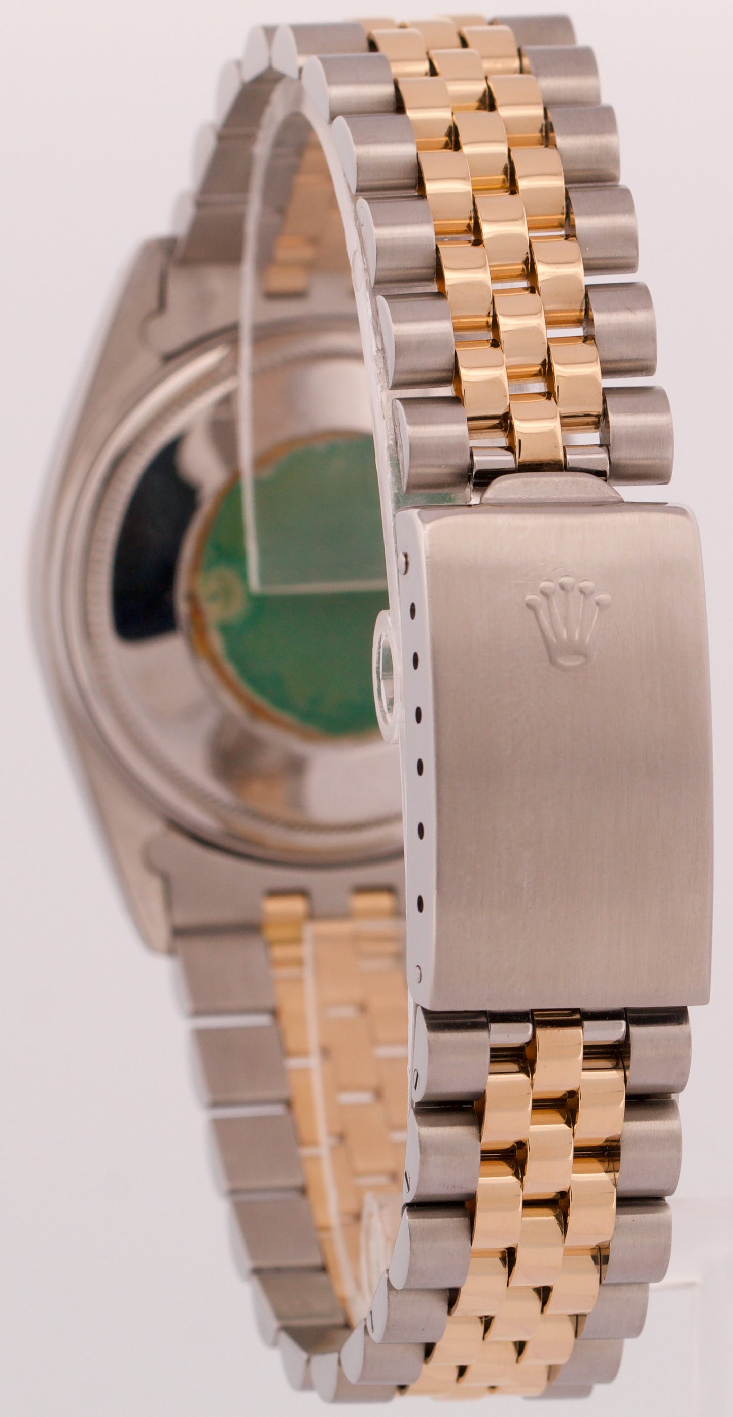 Rolex DateJust 36mm SILVER 18K Gold Two-Tone Stainless Steel JUBILEE 16013 BOX