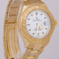 Rolex Yacht-Master 40mm WHITE 18K Yellow Gold NO-HOLES Oyster Watch 16628 BOX