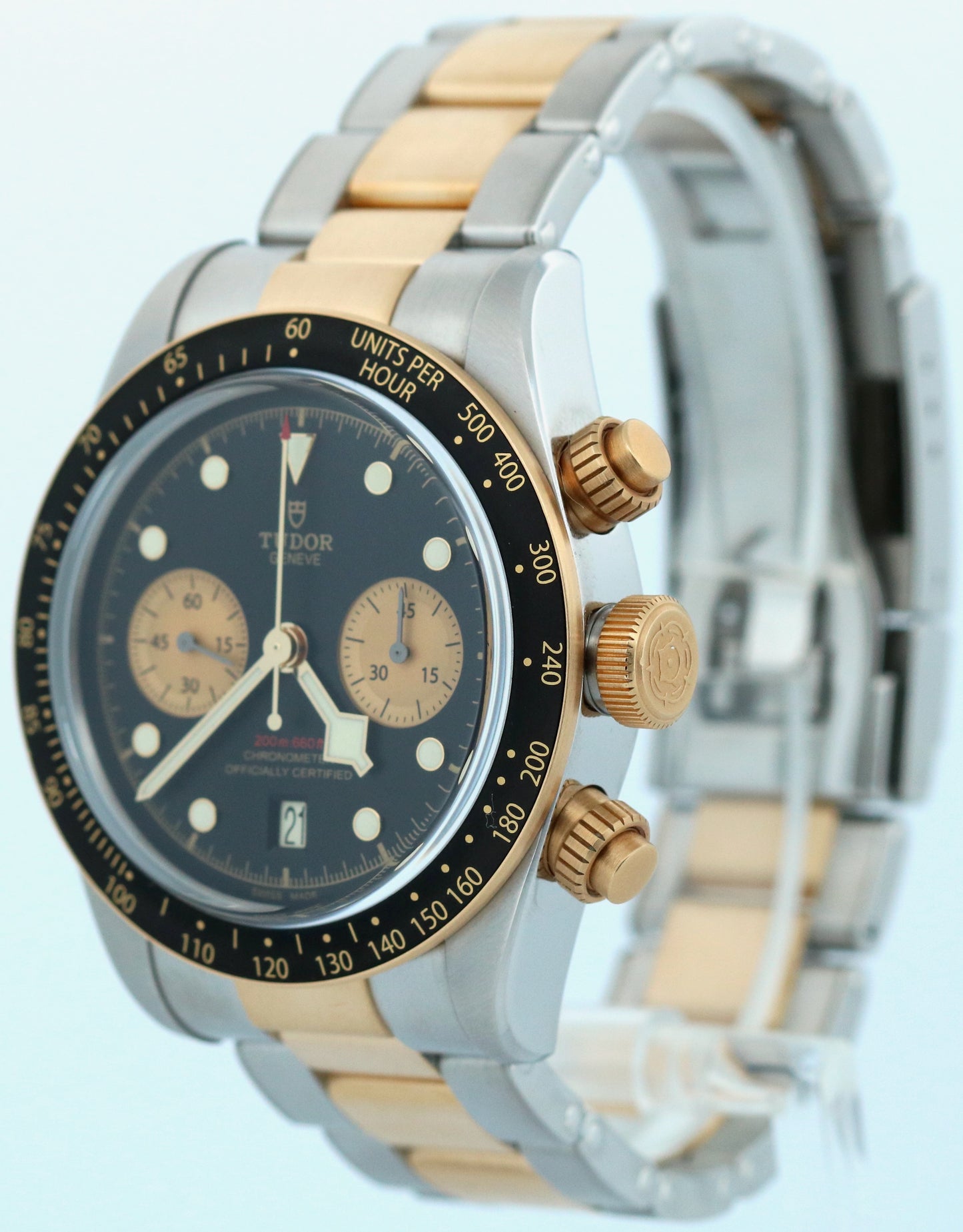 2022 PAPERS Tudor Black Bay Chrono S&G 41mm 18K Gold Black Steel 79363N BOX