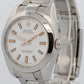 PAPERS Rolex Milgauss WHITE Orange Stainless Steel Oyster 40mm Watch 116400 BOX