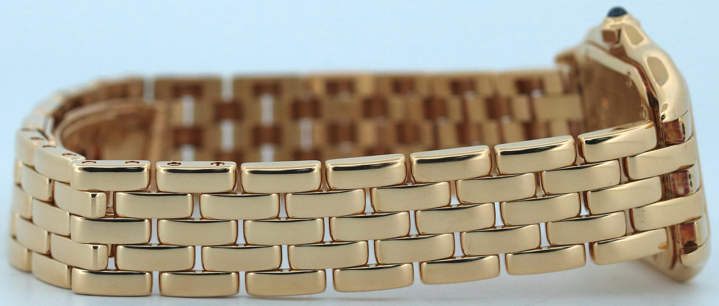 PAPERS Ladies Cartier Panthere 22mm IVORY 18K Yellow Gold Quartz 8057917 BOX