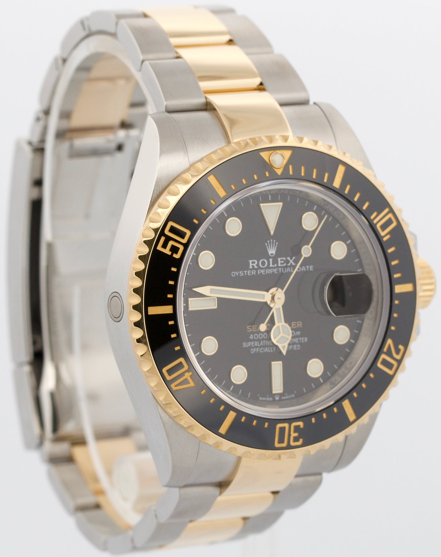 2021 PAPERS Rolex Sea-Dweller 43mm Two-Tone 18K Gold Steel Black 126603 BOX