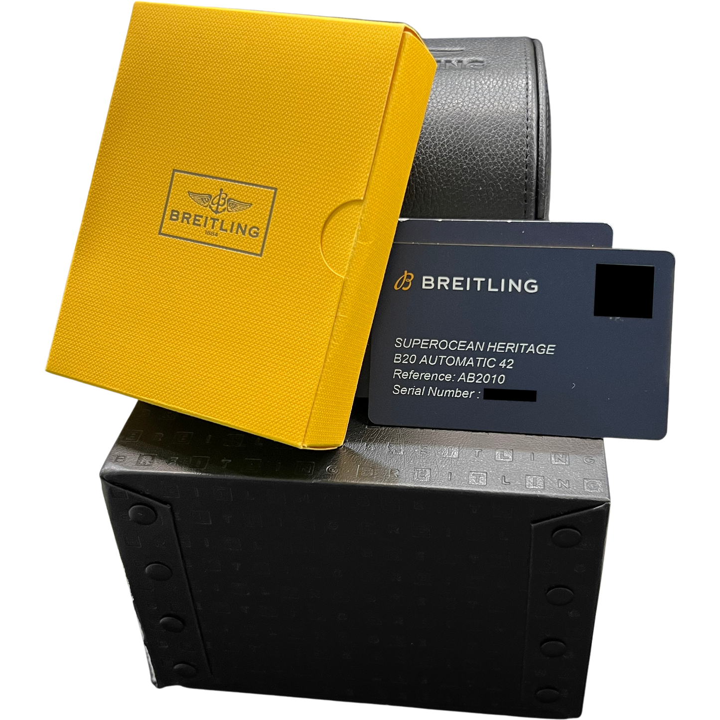 PAPERS Breitling Superocean Heritage B20 Stainless 42mm Black Watch AB2010 BOX