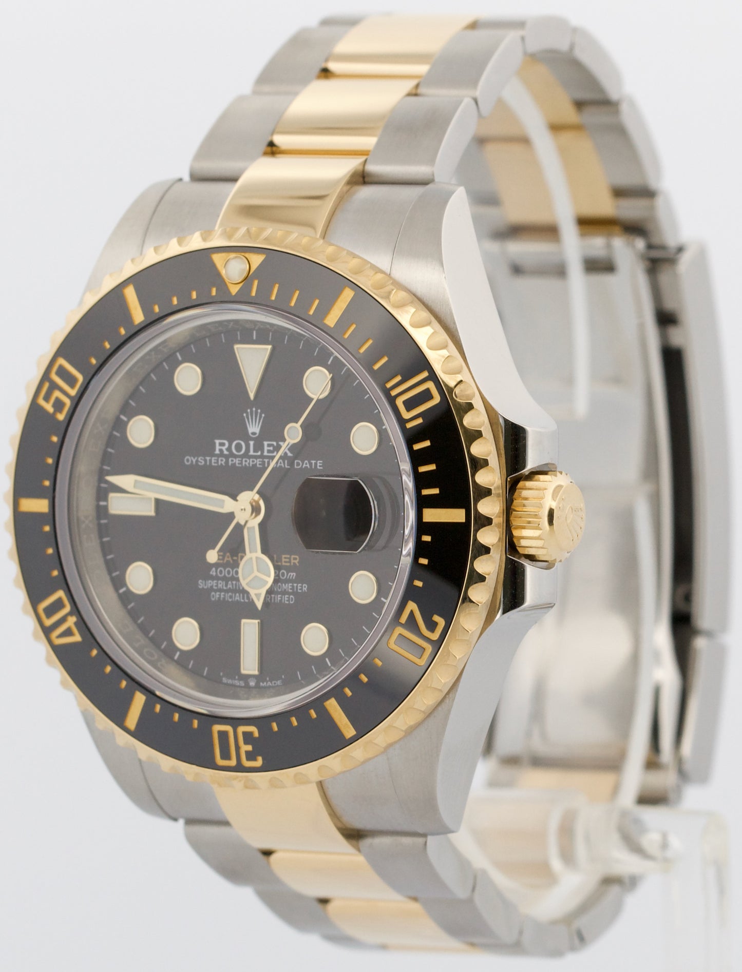 2021 PAPERS Rolex Sea-Dweller 43mm Two-Tone 18K Gold Steel Black 126603 BOX