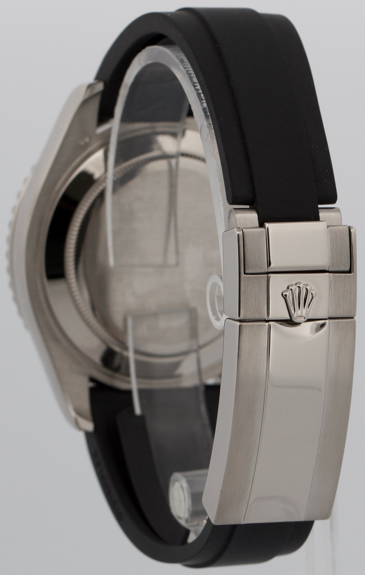 PAPERS Rolex Yacht-Master BLACK 18K White Gold Oysterflex 42mm 226659 Watch BOX