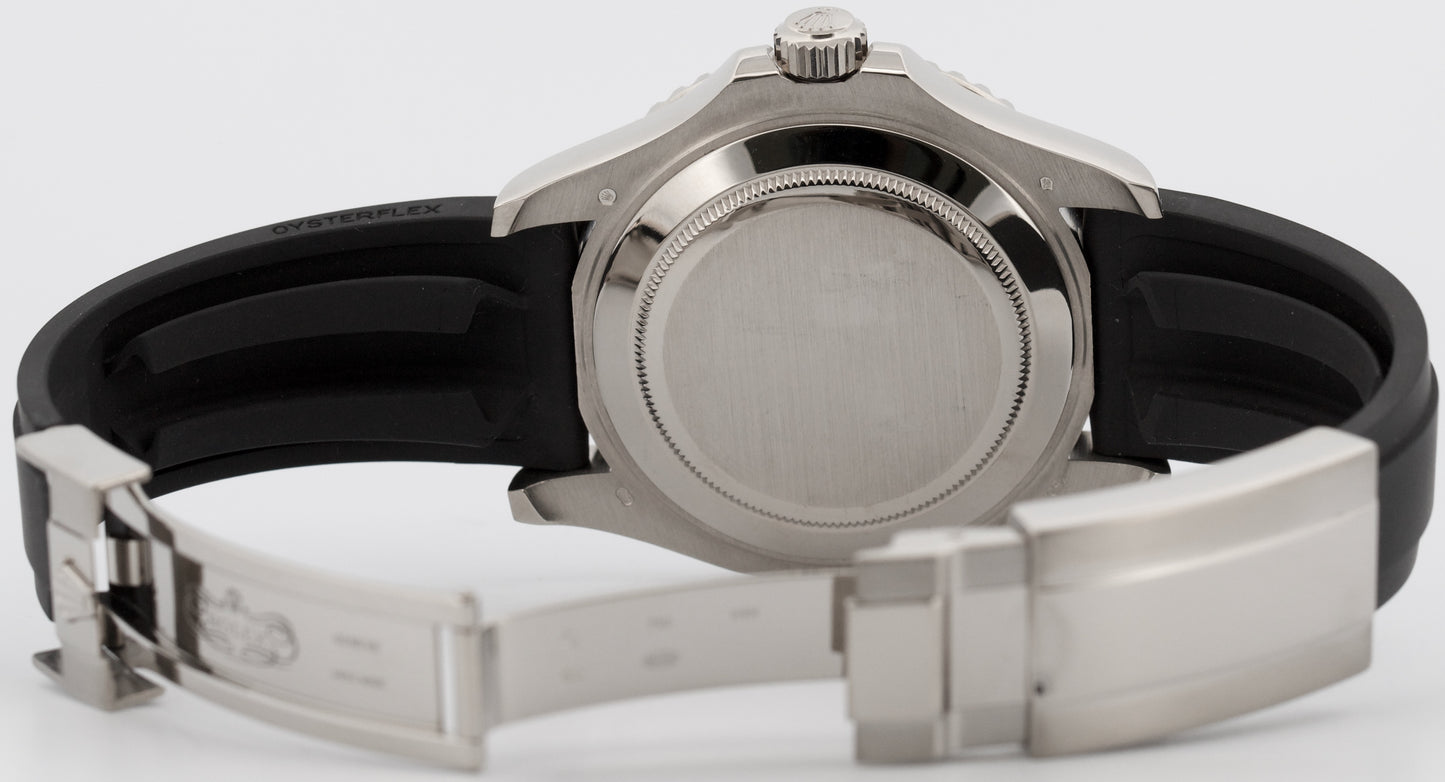 PAPERS Rolex Yacht-Master BLACK 18K White Gold Oysterflex 42mm 226659 Watch BOX