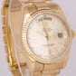 Rolex Day-Date President FAT BUCKLE Silver 18K Yellow Gold 36mm 118238 Watch