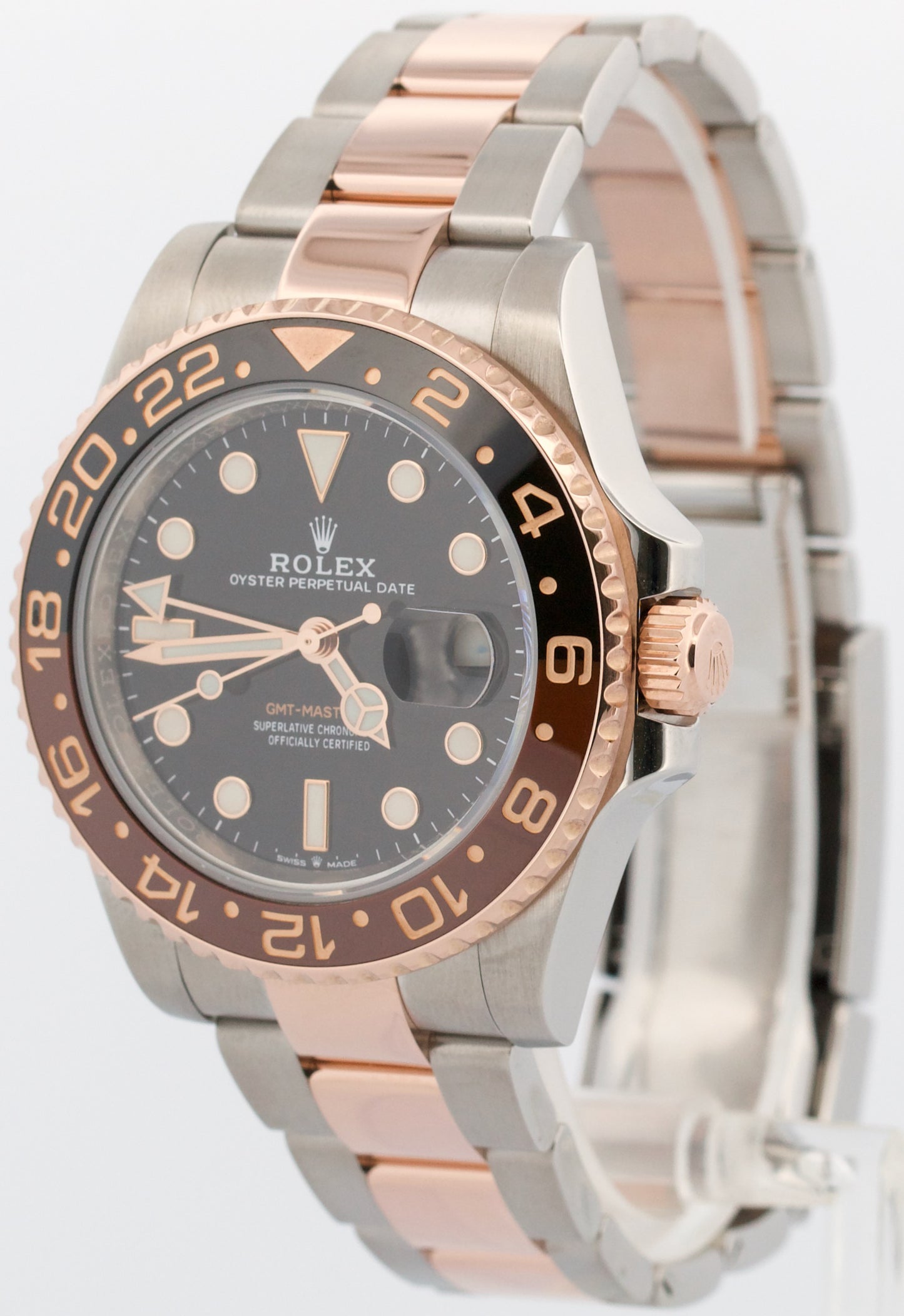 Rolex GMT-Master II ROOT BEER Brown Black 18K Rose Gold 40mm 126711 CHNR Watch