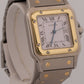 Cartier Santos Two-Tone 18k Gold Stainless Steel WHITE Roman Automatic 29mm 2961